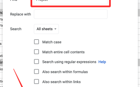 如何在 google 表格中查找和替换