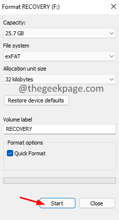 start-the-format