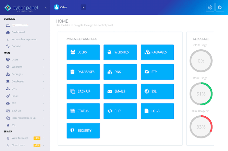 cyberpanel-dashboard